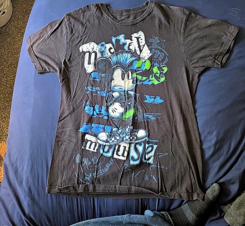ASOS DESIGN Punk Mickey unisex oversized t-shirt with Disney print in washed